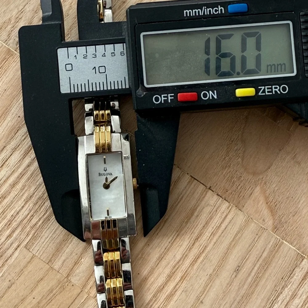 Bulova Luxury Ladies Watch Pearl Dial Two-Tone Stainless Bracelet New Battery
